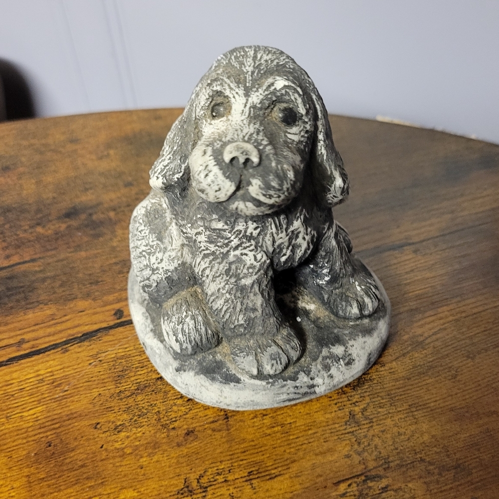 Vintage Bekka Gray ceramic Dog made with ash from Mt.St Helen
